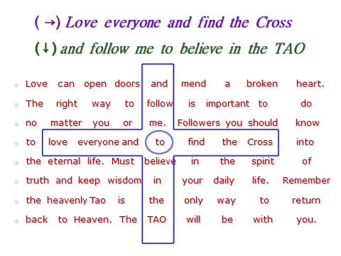 Love everyone and find the Cross